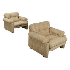 Fauteuils CeC Coronado Vintage Tissu Italie Années 60-70