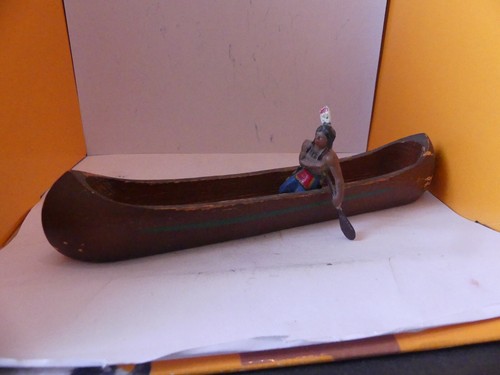 Figurine canoe bois - bois, 1
