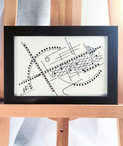 Tableau abstrait encre - tableau,