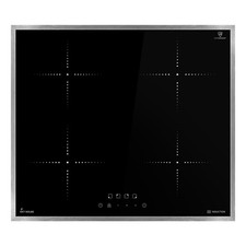 Plaque Induction avec cadre 60cm 7 kW 4 Zones de cuisson 9 niveaux de puissance
