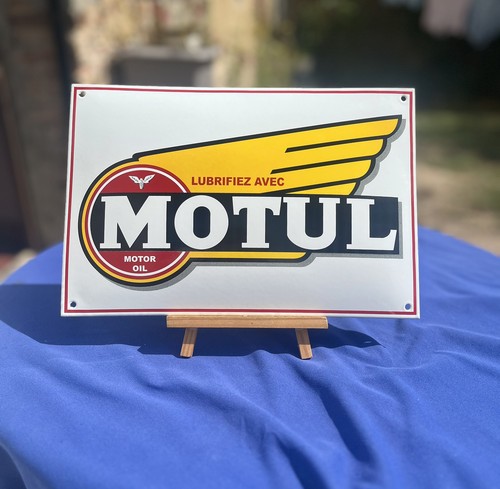 Plaque motul email véritable - motul,