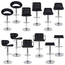 dibea Tabouret de bar (lot de 2) PU chromé rotatif à 360° différents modèles