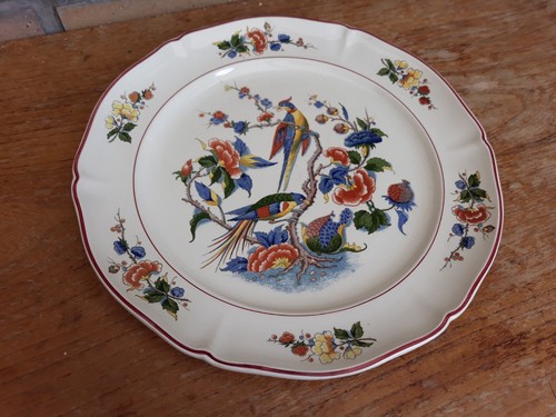 Plat rond faïence ancienne - plat,