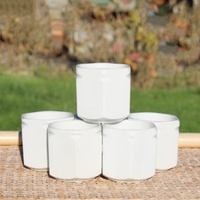 Ensemble de 6 anciens pots à yaourt en porcelaine YALACTA pour yaourtière