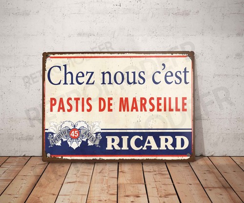 Plaque métal vintage ricard - plaque,