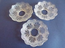 LOT DE 3 BOBECHES EN VERRE