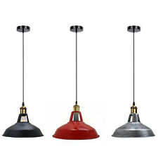 Lustre suspendu industriel rétro vintage E27 Suspension en métal pour plafonnier