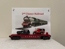 O Scale Trains Lionel Flat Car 3460 w/Texaco Tanker and Panel Truck