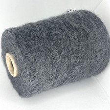 LAINE GRISE MOELLEUSE ÉLASTANE fil sur cône POIDS DENTELLE artisanat...