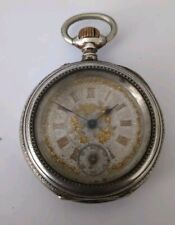 Ancienne Montre Gousset Ottoman en Argent Poinçon Croissant Lune Étoile 