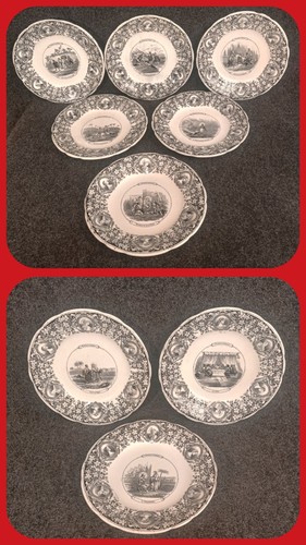 Lot assiettes fin 19e - assiettes,
