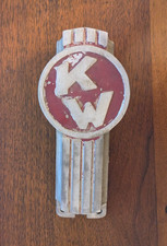 Vintage Metal Kenworth Truck Emblem Nameplate Logo Ornament Grille Badge RARE