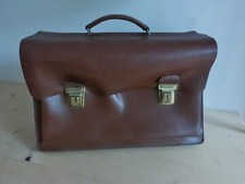 Ancien gros Cartable  ancienne sacoche cuir épais bagage vintage