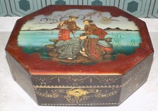 ANTIQUE NAPOLEON III WOODEN BOX JAPANESE DECOR JAPANESE