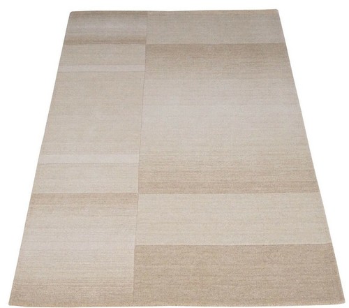Tapis 100 laine - laine, beige