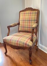 Vintage French Country Style Fauteuil Chair by Sherrill Furniture Circa 1980s 