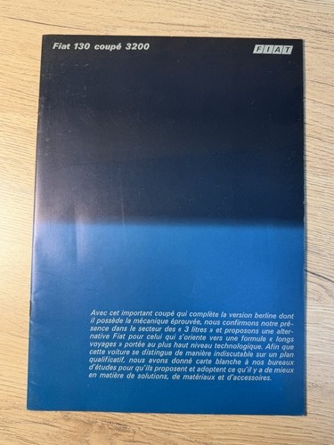 Brochure publicitaire fiat 130 - brochure,