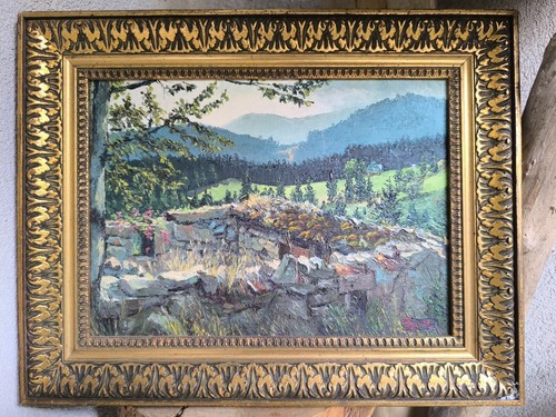 Ancien tableau seitz paysage - ancien,