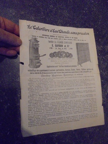 Ancien feuillet publicitaire - ancien,