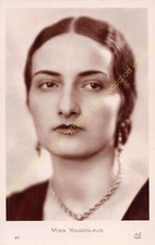 RPPC CPSM STAR Miss YUGOSLAVIA Photo STUDIO PERGAY Edit AN 20 ca1935