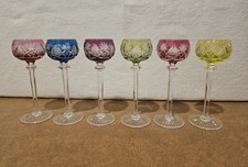 Set Of 6 Vintage Val St Lambert Berncastel Cordial Glasses Cut to Clear 5 1/8"