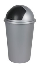 Poubelle Gris 50L Couvercle