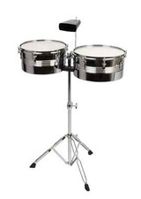 Kit Batterie Acoustique de Timbales 13" 14" Pouces Tambour avec Cloche de Vache