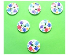 LOT 6 BOUTONS BOIS : rond