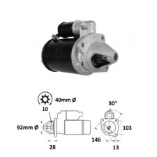 Démarreur pour Agco Landini Massey Ferguson Linde 2873B061 3930507R1 01362084