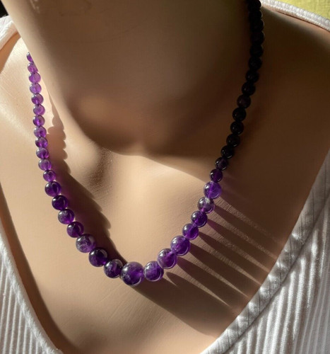 Collier amethyste perles - collier,