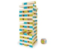 Tour maudite géante en bois 1 mètre (60 blocs + 1 dé) - Jeu de société XXL