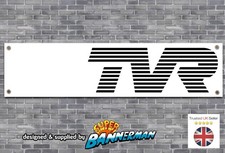 TVR Logo PVC Banner for Garage, Workshop, Showroom etc