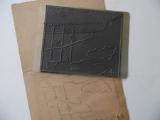 OLD SCHOOL INK STAMP. L'EAU LA PLUIE . BAMP PLATE .VINTAGE . RARE