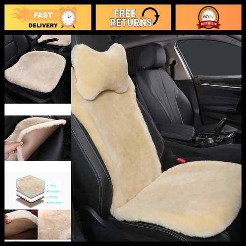 Soft fuzzy sheepskin car - car, seat