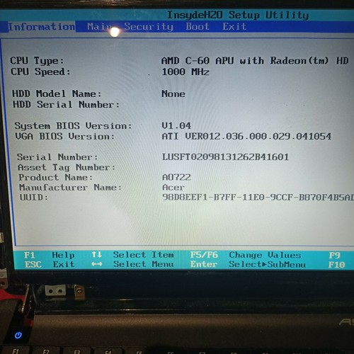 Acer aspire one 722 carte - acer,