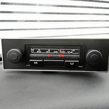 VW Audi Vintage Car Radio Braunschweig 2 Compl. + installation bracket excellent-tested!