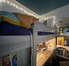 Lit-mezzanine avec Bureau et rangements