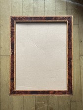 Art Déco Cadre Ancien Bois Marqueté Avec Sa Vitre Patine D’origine Format 24x18