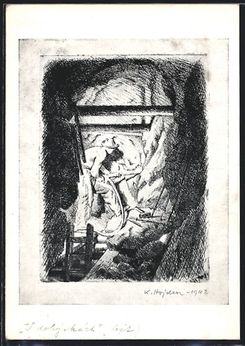 Carte postale artiste mineur - d'artiste,