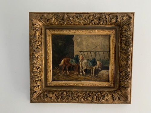 Tableau ancien huile signée - ancien,
