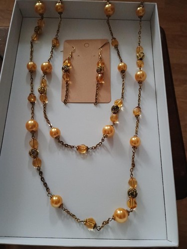 Parure collier chaîne longue