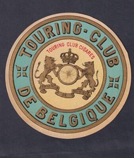 Antique Lytho Cigar Medallion BN142086 Touring Club Belgium Small Tag