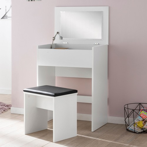 Finebuy coiffeuse miroir blanc - coiffeuse,