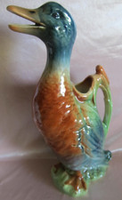 Pichet forme de canard barbotine de Saint Clément vintage