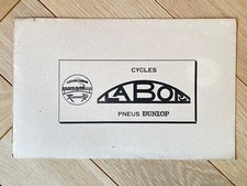 Antique Buvard Advertising - Labor Cycles - Dunlop Black Bicycle Tires Collection