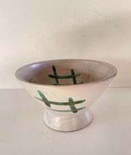 VINTAGE LARGE CERAMIC CUP WITH ABSTRACT DECOR VALLAURIS? UNSIGNED