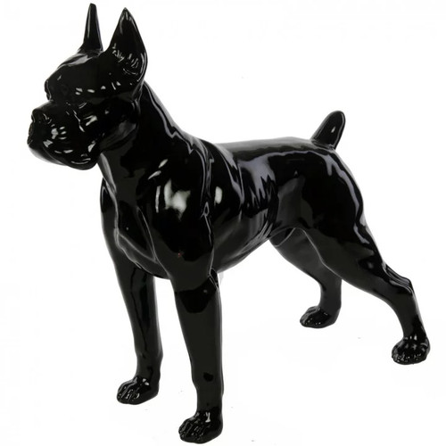 Statue résine chien boxer - résine,