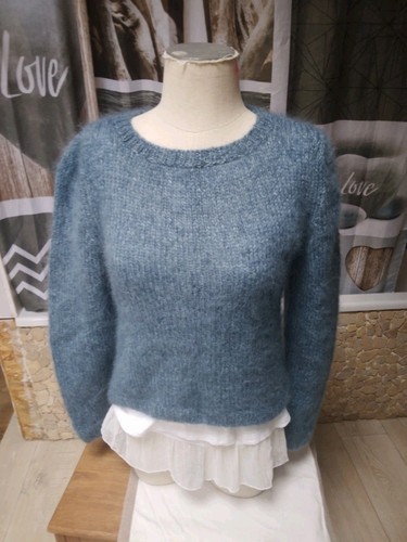 Magnifique pull bleu mohair - magnifique,