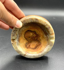 Vintage Onyx Marble Stone Ashtray 