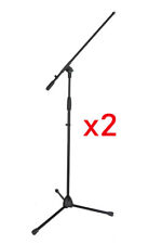 Lot de 2 Pieds de micro chant noir réglable pour tous types de micros